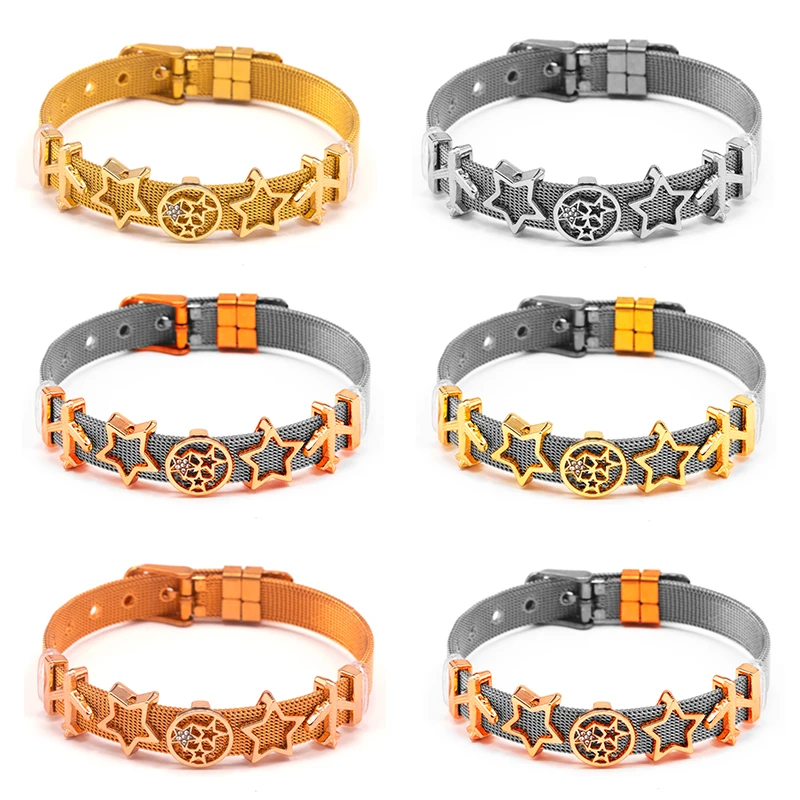 High Quality And Versatile 10mm  Stainless Steel Mesh Bracelets DIY Charm Keeper Bracelets Bangle For Women Jewelry