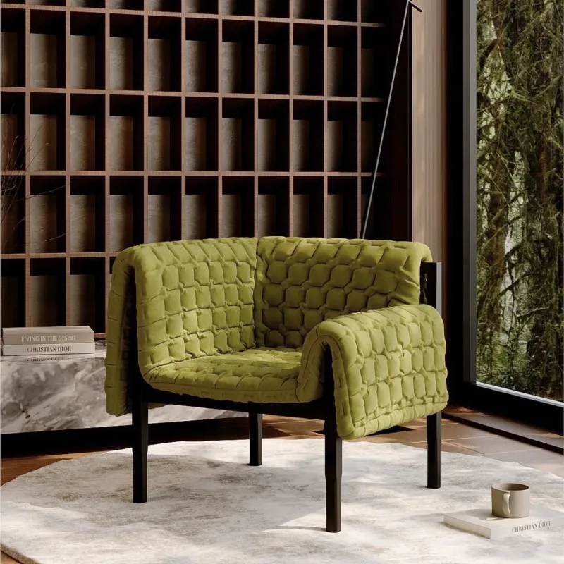 Single Sofa Modern Designer Simple Single Net Celebrity Style Freehand Space Art Living Room Leisure Light Luxury Sofa Chair