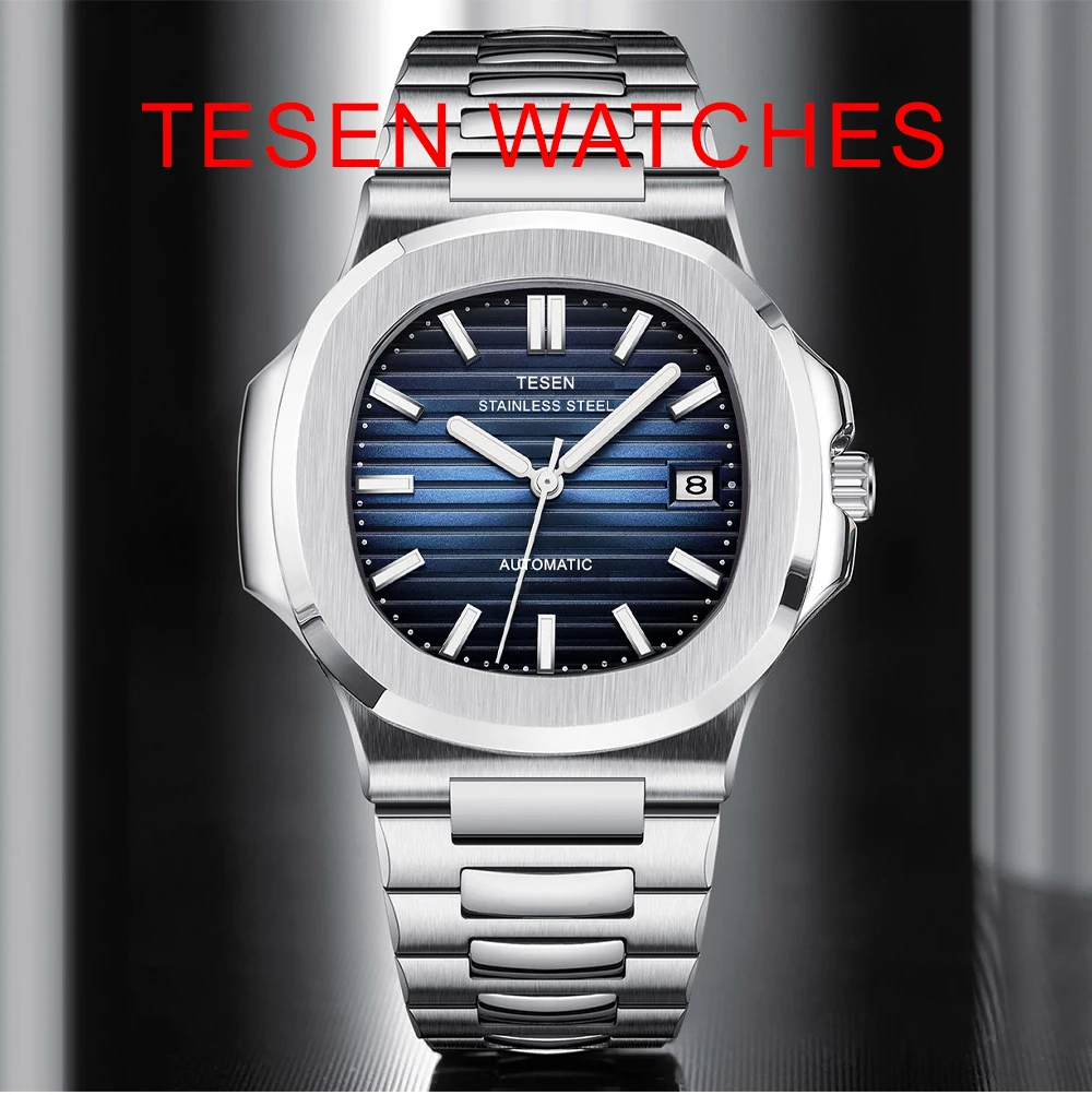 

TESEN Luxury Brand Automatic Mechanical Men Watches MIYOTA 8215 Movement stainless steel Hand Patek Nautilus 5711 Watch Sapphire