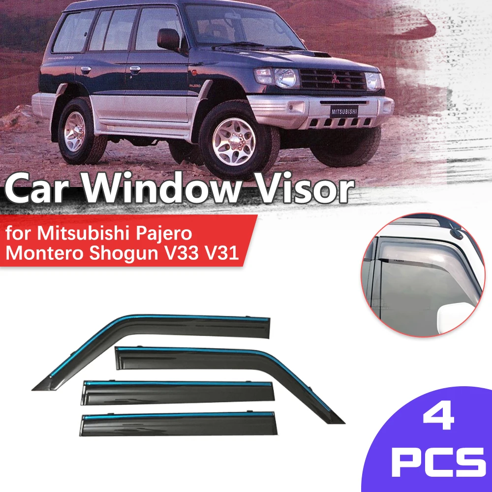 

Window Visor for Mitsubishi Pajero Montero Shogun V33 V31 Exceed 1991~1999 Shelter Rain Vent Awning Deflector Guard Accessories