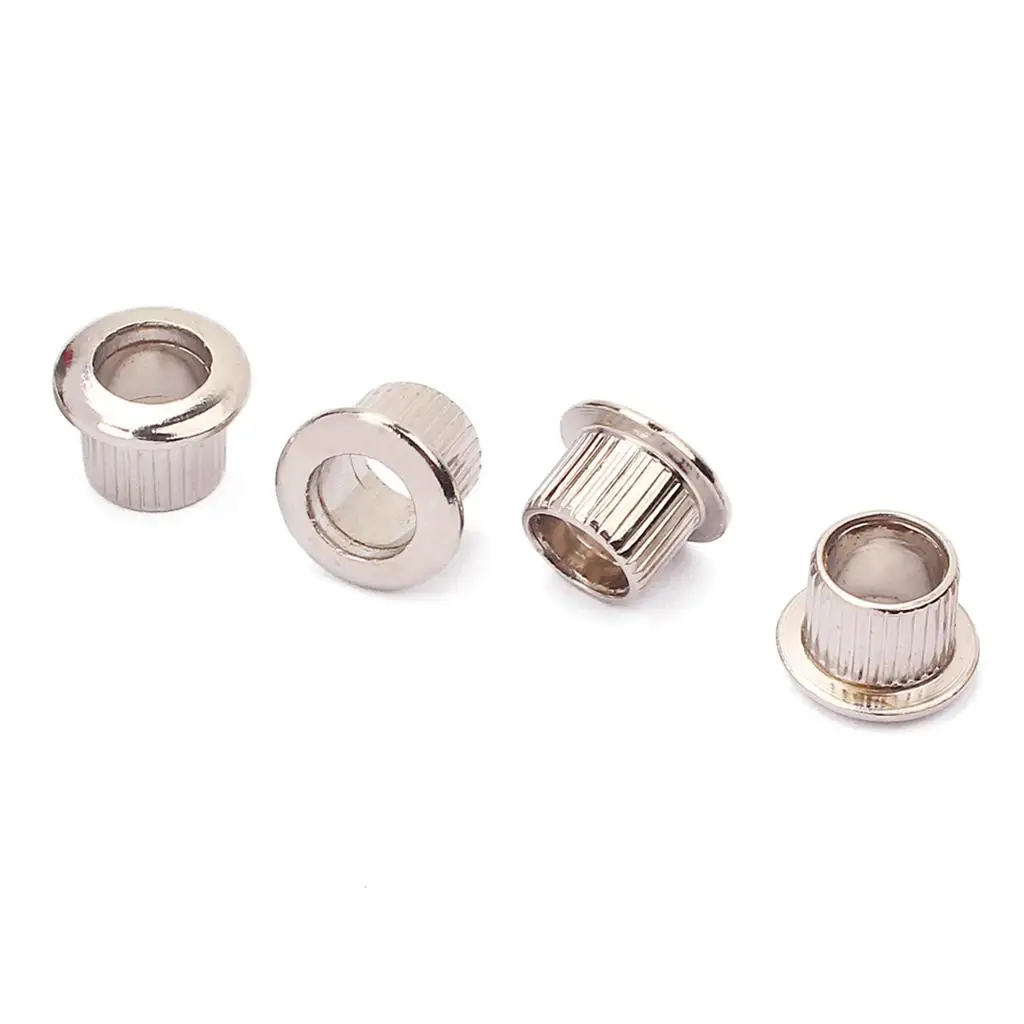 Guitar Bushings Vintage Style Silver Adapter Ferrules Replacement 8mm Parts for Electric Guitar Pegs