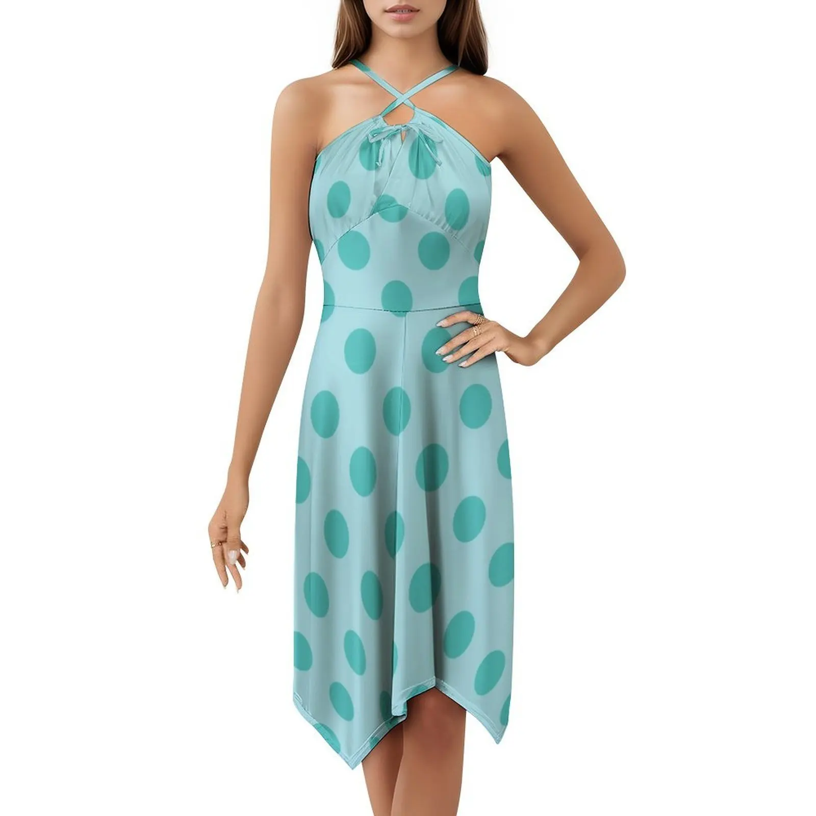 البط البري منقطة نمط الكورية نمط فستان للنساء فستان كاجوال أنيق للحزب أو ارتداء اليومي نمط منقطة البط البري البولكا