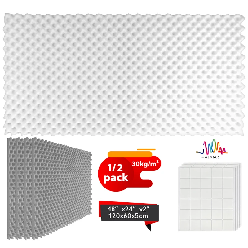 

Аксессуары для дома, звукоизоляционная пена для стен, упаковка 1/2 шт., яйцеобразная канавка, акустическая студийная пенопластовая панель, украшение для дома, самоклеящаяся лента