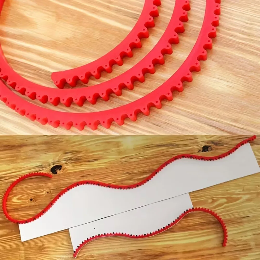 

Adjustable Woodworking Profiling Strip Flexible Curve Template Router Guide for Carpentry Trimming