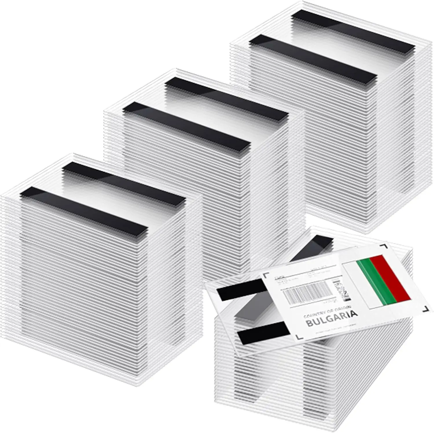 

100 Pcs Magnetic Label Holders 5.5x3.5 Inches Clear Double Sided Sign Frame for Shelves