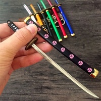 7 Styles Roronoa Zoro Sword Keychain For Women Men Buckle Toolholder Scabbard Katana Sabre Car Keyrings Gift Key Chains