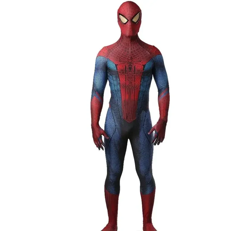 ผู้ชายฮาโลวีนผู้ใหญ่/TASM 1 Spiderคอสเพลย์เครื่องแต่งกายAmazing SuperHero Zentaiสูทเด็กBodysuit #   1 #   ว.
