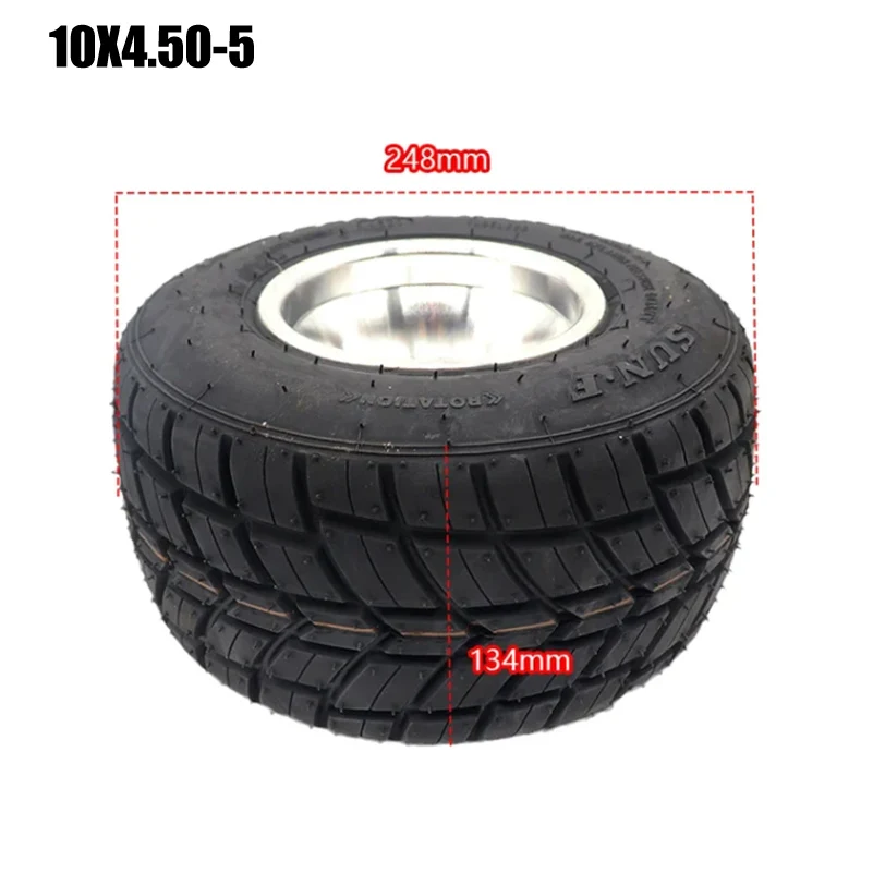 10x4.50-5 11x7.10-5 Inch Rain Tubeless Tires with Aluminum Wheels for Go Kart Front and Rear Wheel Drift Go Kart Accessories.