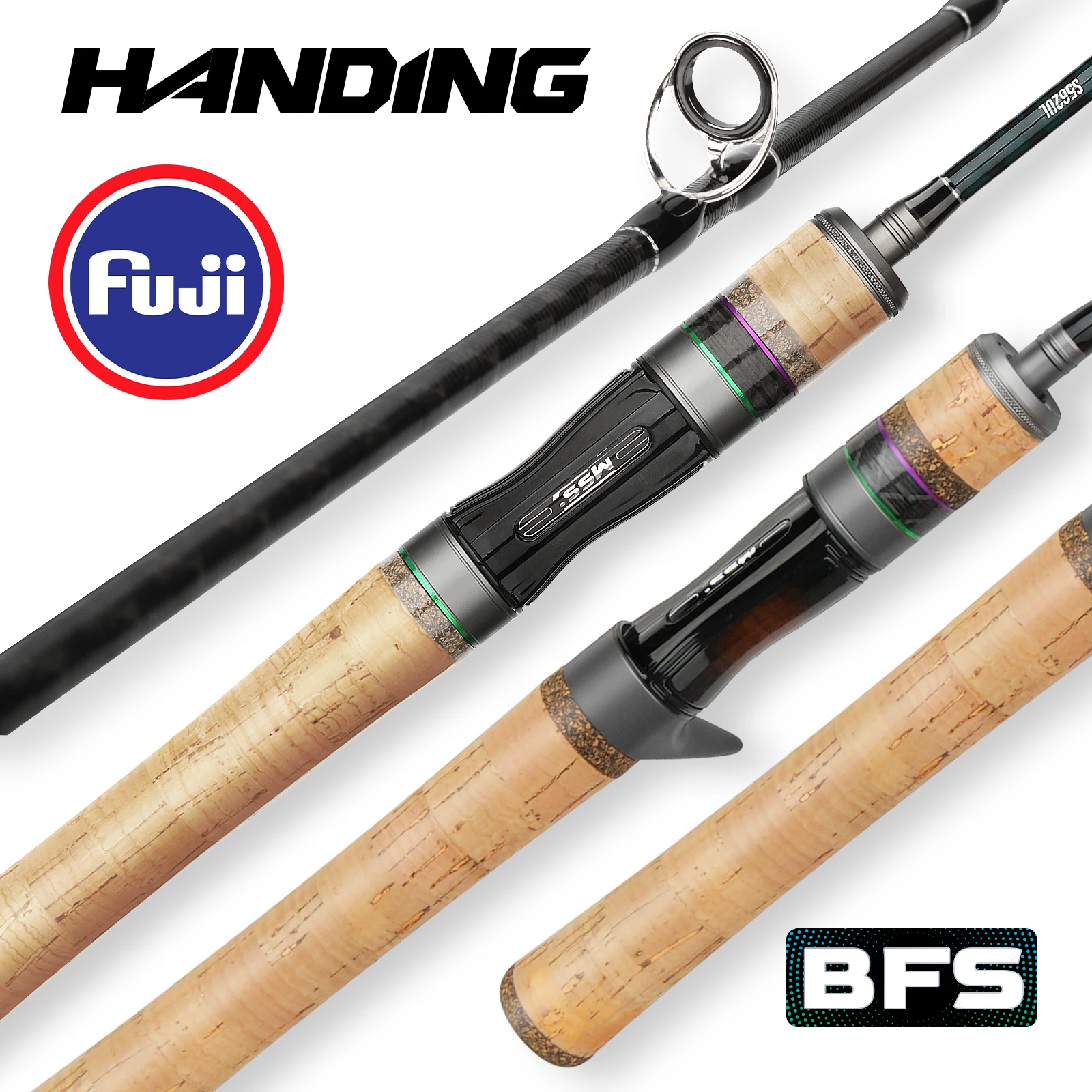 HANDING Magic L Micro BFS Fishing Rod 78g Carbon Fishing Rod Lure Weight 1-8g FUJI® O+A Guide Rings UL/L Casting Rod