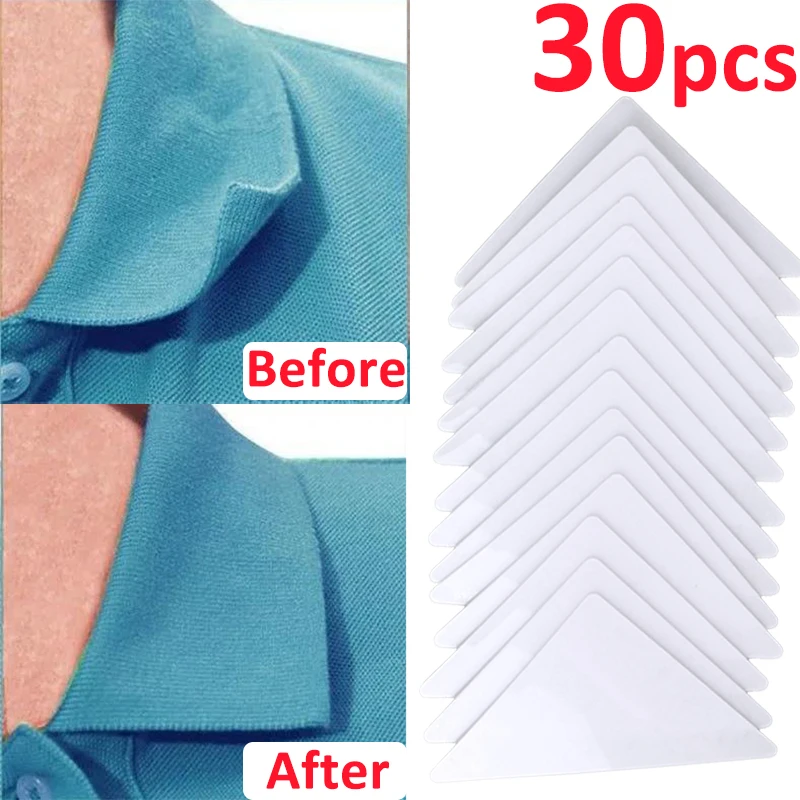 

Shirts Collar Shaper for T-Shirt Collar Anti-roll Fixed Inner Pad Pastes Women Men OL Uniform Collars Styling Sticky Pads