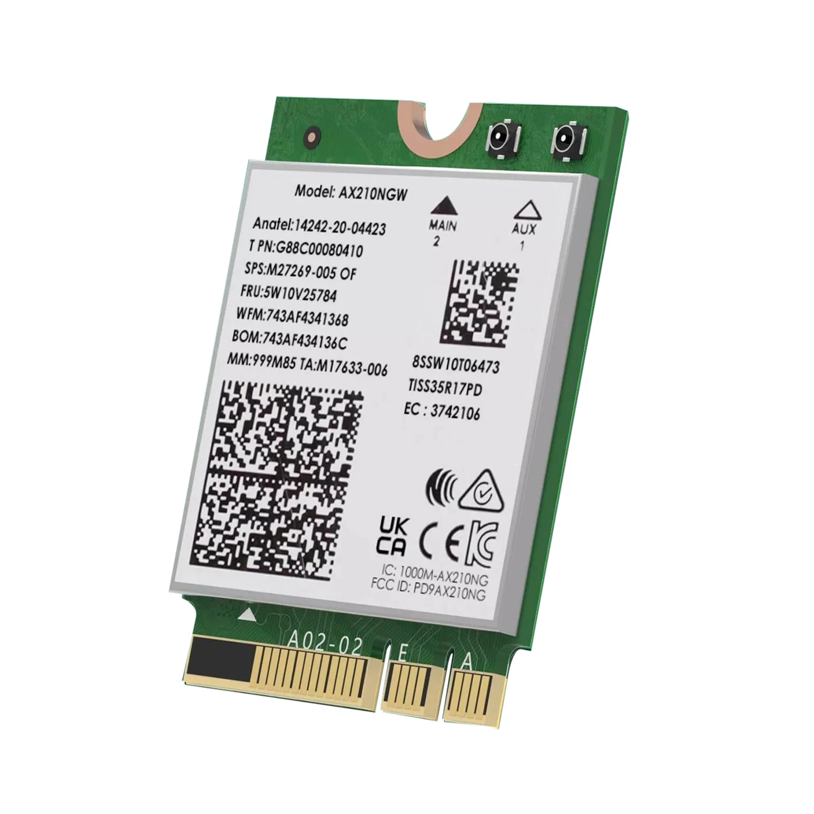 WiFi 6E AX210 Bluetooth 5.3 M.2 Wireless Card For Intel AX210NGW 2.4Ghz 5Ghz 6Ghz 5374Mbps 802.11ax For Laptop PC For Win 10 11