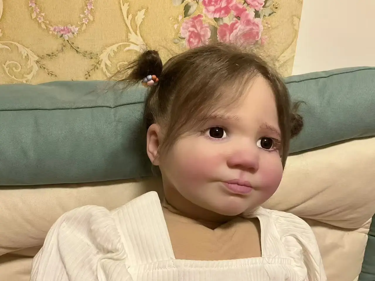 

Кукла-реборн EGO 35 дюймов, большая девочка Джун, 3 года, только что завершена, раскрашена, реальные фото