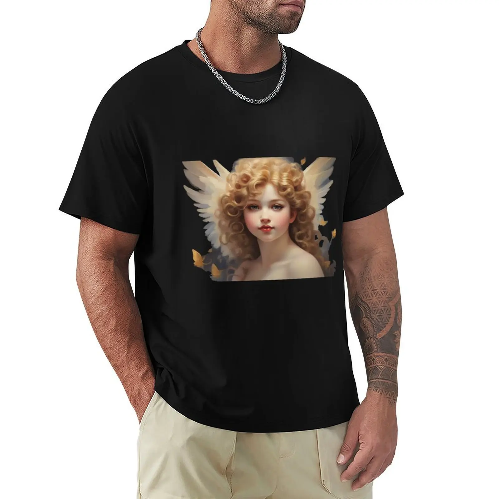 

cupid T-Shirt blue lock aesthetic clothes rapper graphic tees Personalized t-shirt mens tall t shirts