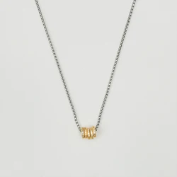 2024 Friendship Aesthetic Zircon Chain Chunky Lightning Circle Choker Women's Stainless Steel Jewelry Pendant Necklace Wholesale