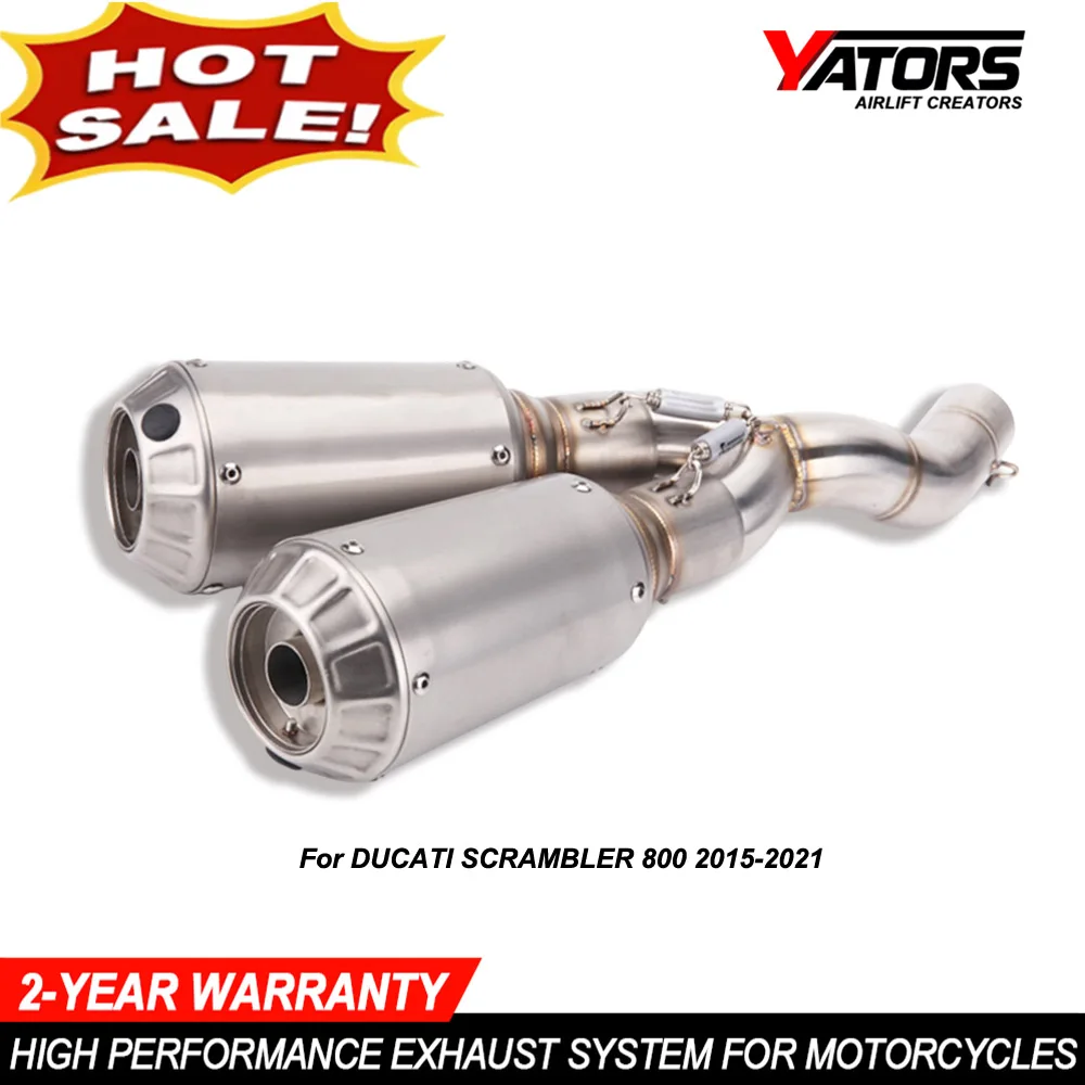 Motorcycle Parts Exhaust Systems For DUCATI SCRAMBLER 800 2015-2021 Exhaust Systems  Exhaust Pipe Mid Link Pipe Muffler Pipe