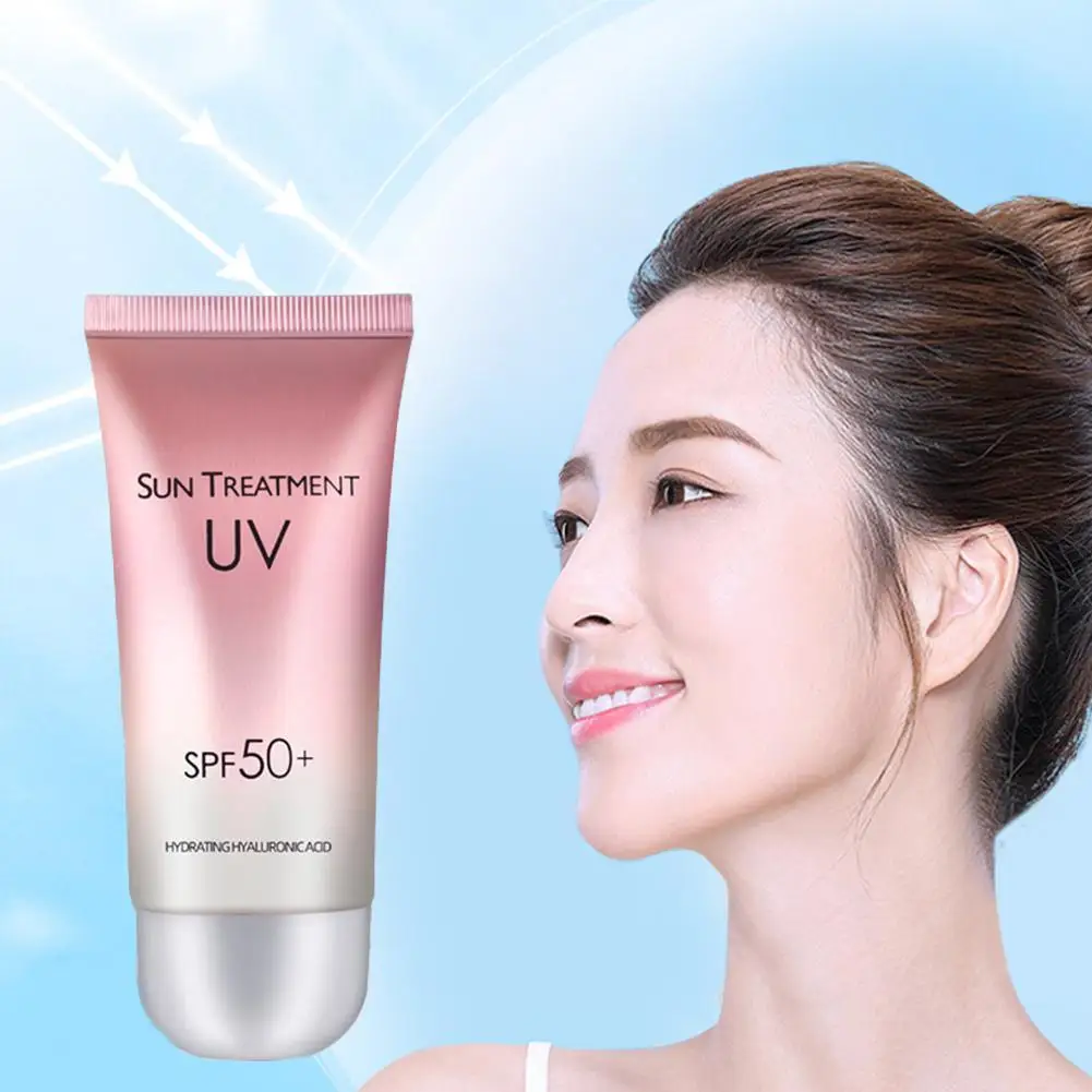 SPF50+ Whitening Sunscreen Waterproof Facial Body Sun Cream Anti Sun Protect Skin Black Double Skin Care 60ml Cream