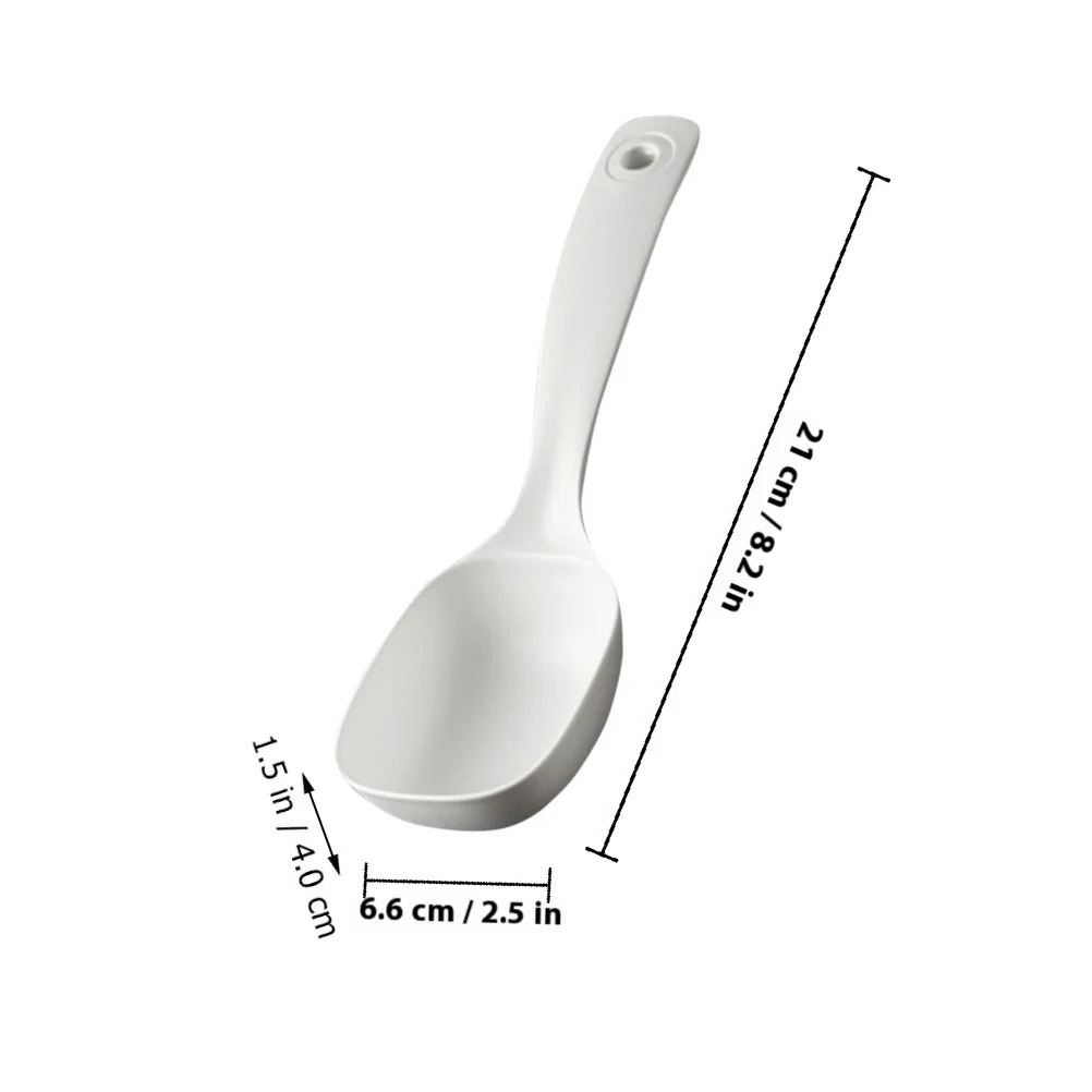 Long Handle Soup Ladle Pp Material Multipurpose Kitchen Serving Spoon For Porridge Rice Soup Canteen Restaurant Use