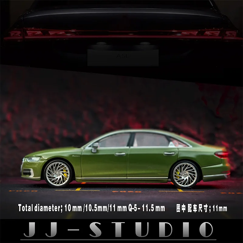 1: 64 Car Model Modified Wheel Hub - Plug-in/static Dual-use Multi Spoke Series with Calipers