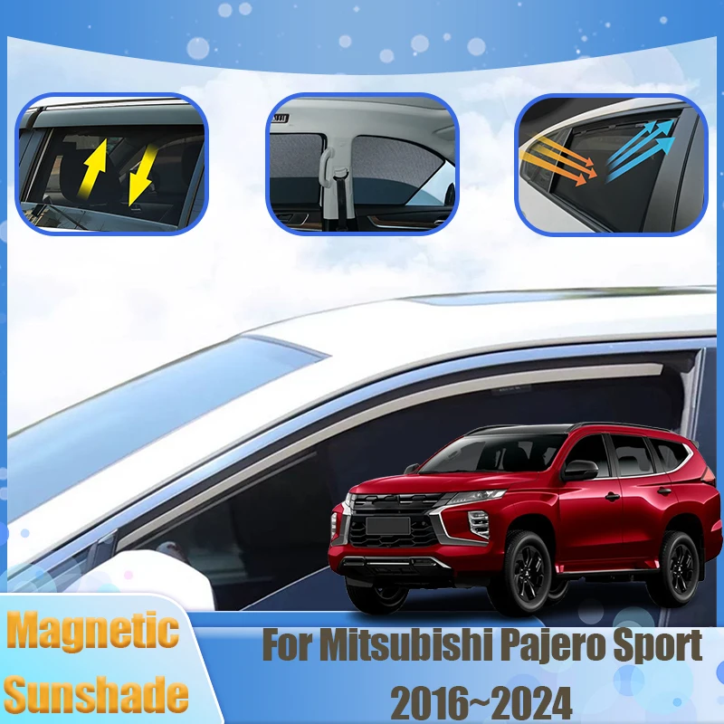 

For Mitsubishi Pajero Sport 2017 KR KS QE QF 2016~2024 Sunshading Heat Thermal Insulation Sun Visor Block UV Ray Car Accessories