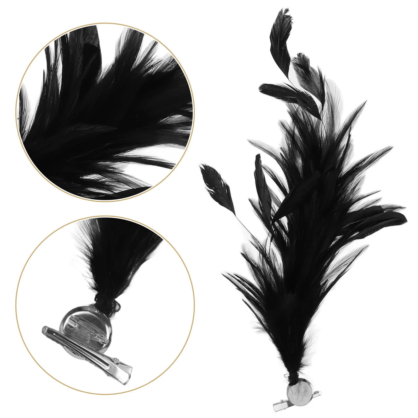 

Elegant Plume Hair Clip for Women Bride Wedding Day Vintage Style Lightweight Comfortable Hair Accessory Fashion Gift Idea