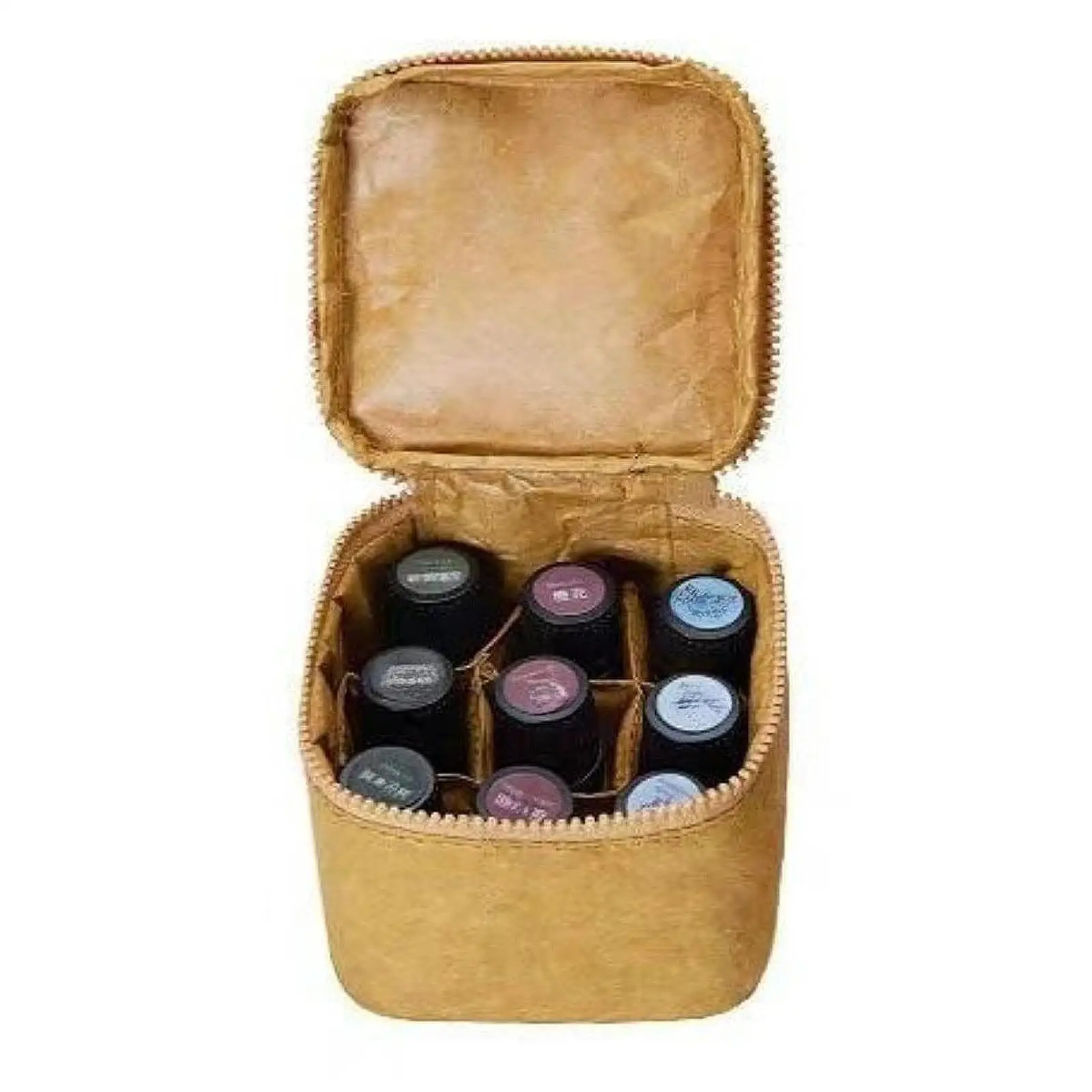 Essential Oil Organizer Insulated Nine Slot Bag Portable Container for Home Travel Cosmetics Storage Organizer