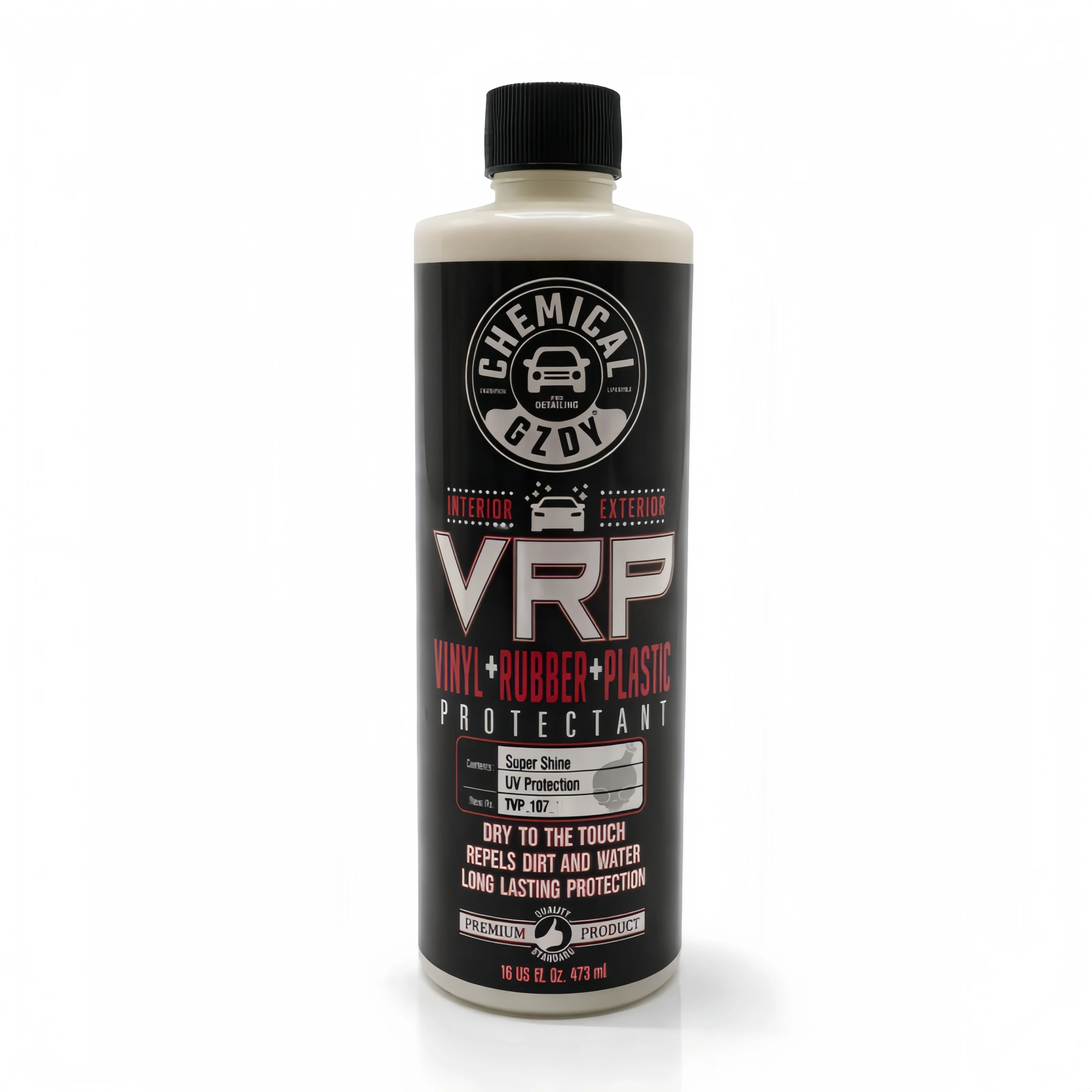 Car Interior & Exterior Protectant 16 Oz – VRP Dressing for Vinyl, Rubber & Plastic, Restores Shine, Repels Dirt & Water