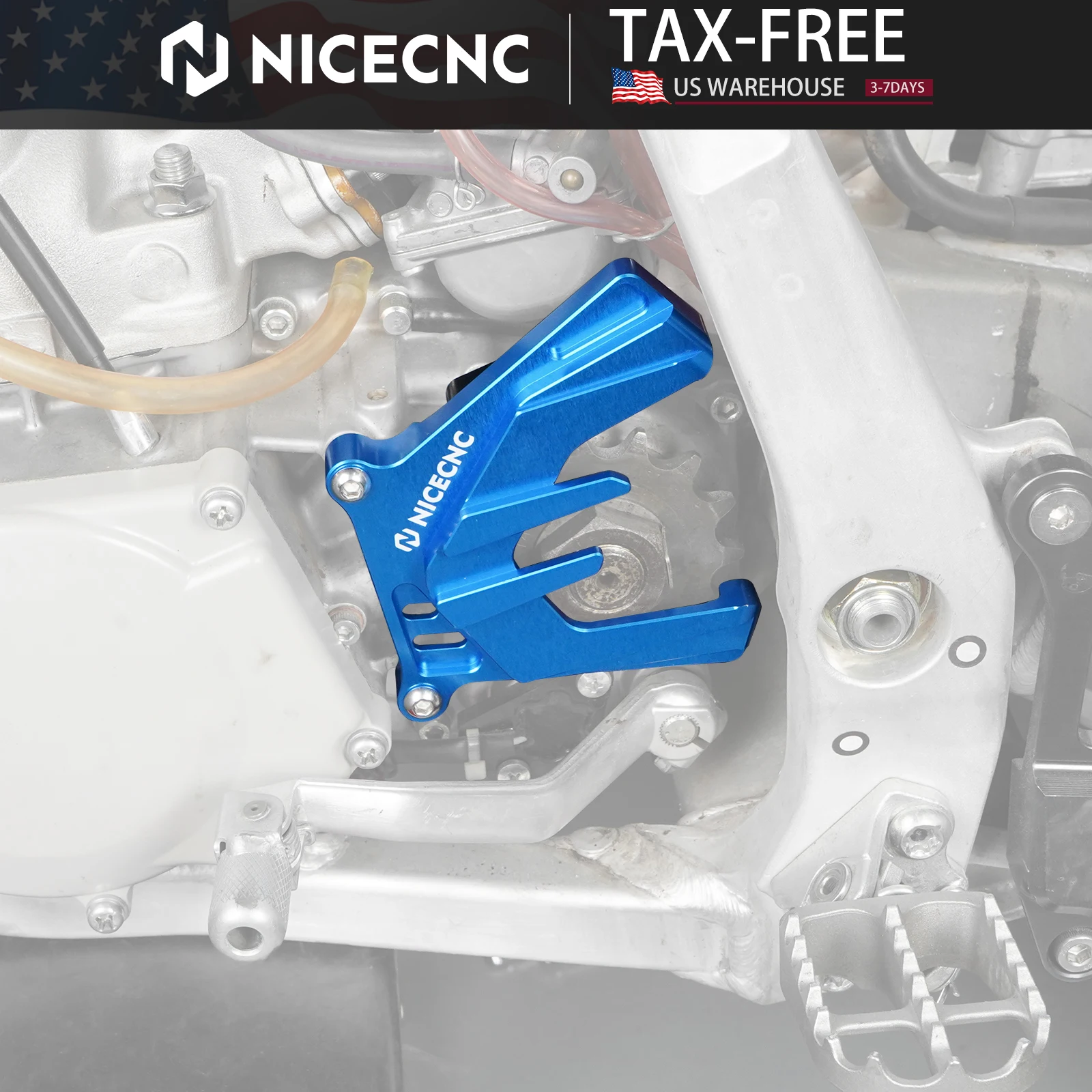 

NICECNC For YAMAHA YZ250 2000-2024 YZ250X 2016-2023 YZ 250 250X 2023 2022 Motorcycle Sprocket Cover Chain Guide Guard Protector