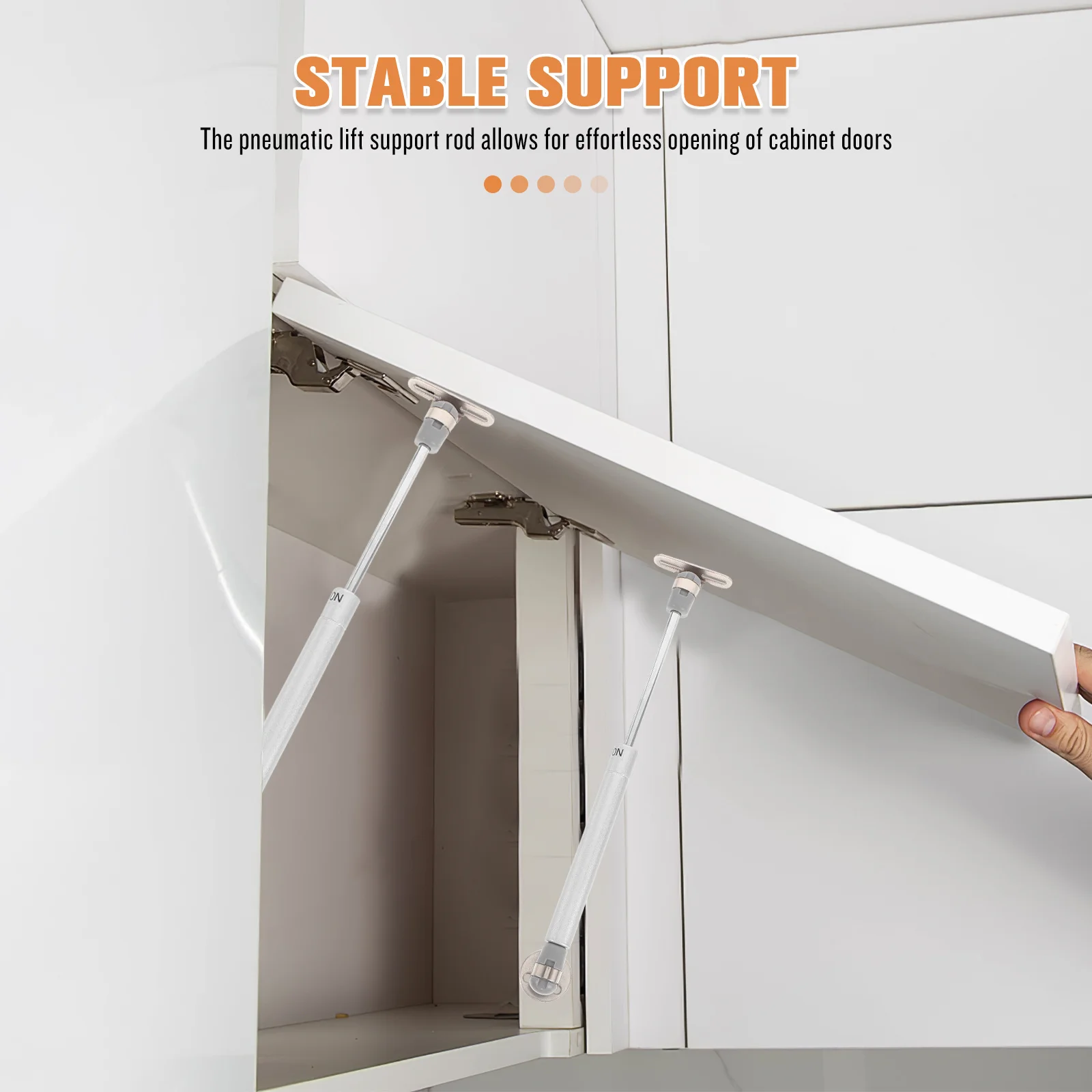 2 قطعة خزانة الهوائية رفع دعم قضيب الغاز الهيدروليكي البقاء لأبواب الأثاث سهلة التركيب مستقرة لينة إغلاق #2