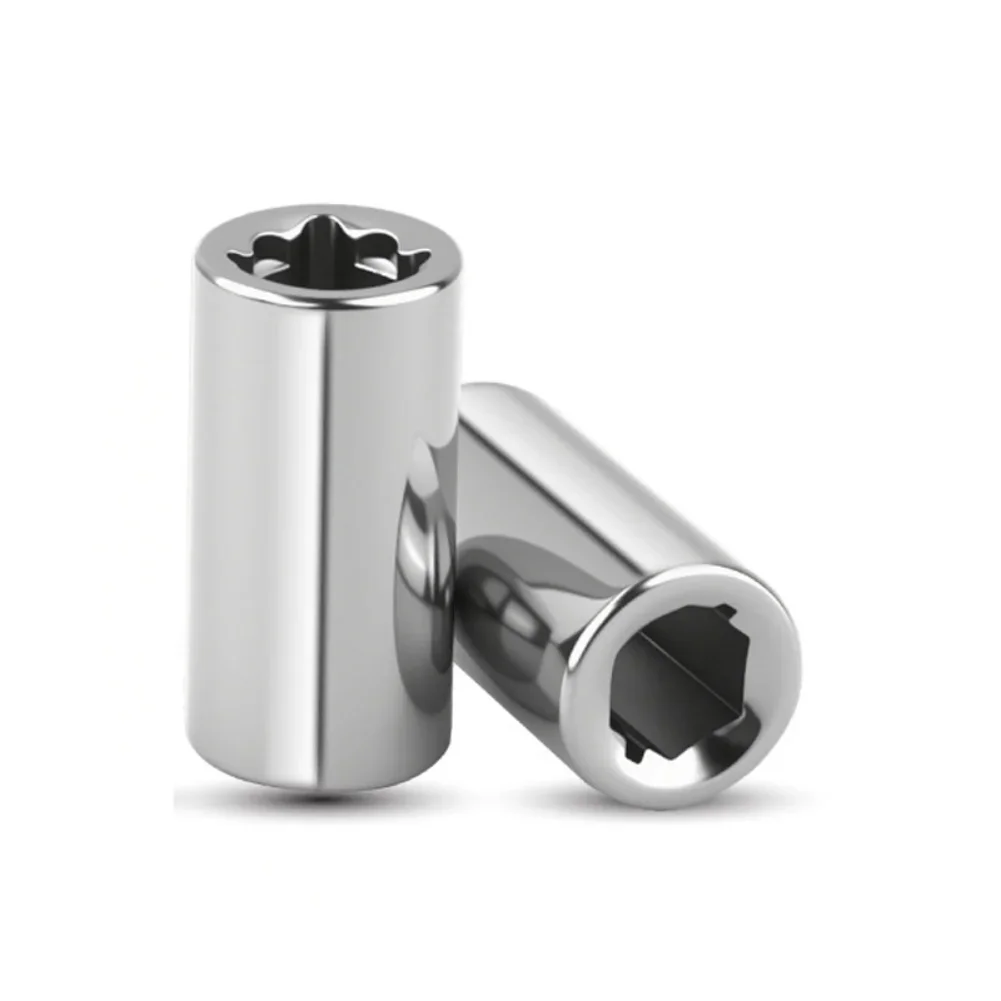 Screwdriver Bit Adapter Set 2PCS 1/4 Inch Square Drive To 1/4 Inch Hex Socket Bit Converter For Tool Compatibility