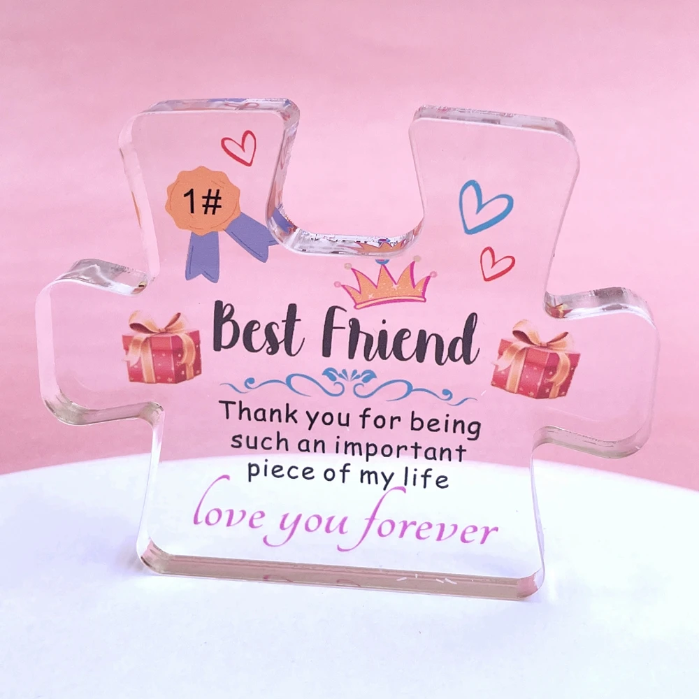 01Best friend birthday gift Acrylic puzzle for father para DAD lover teacher lawyer judge mother transparent decoration gift