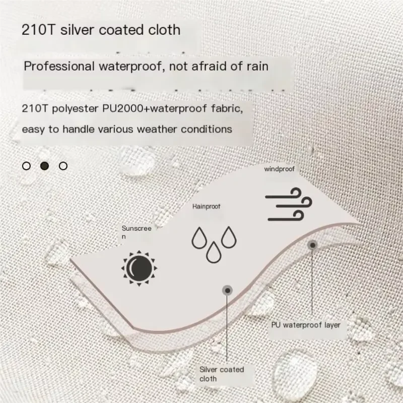 Rain Tent Camping Outdoor Sunshade Tent Picnic Waterproof Oxford Fabric Summer Windproof Ultra-light Portable