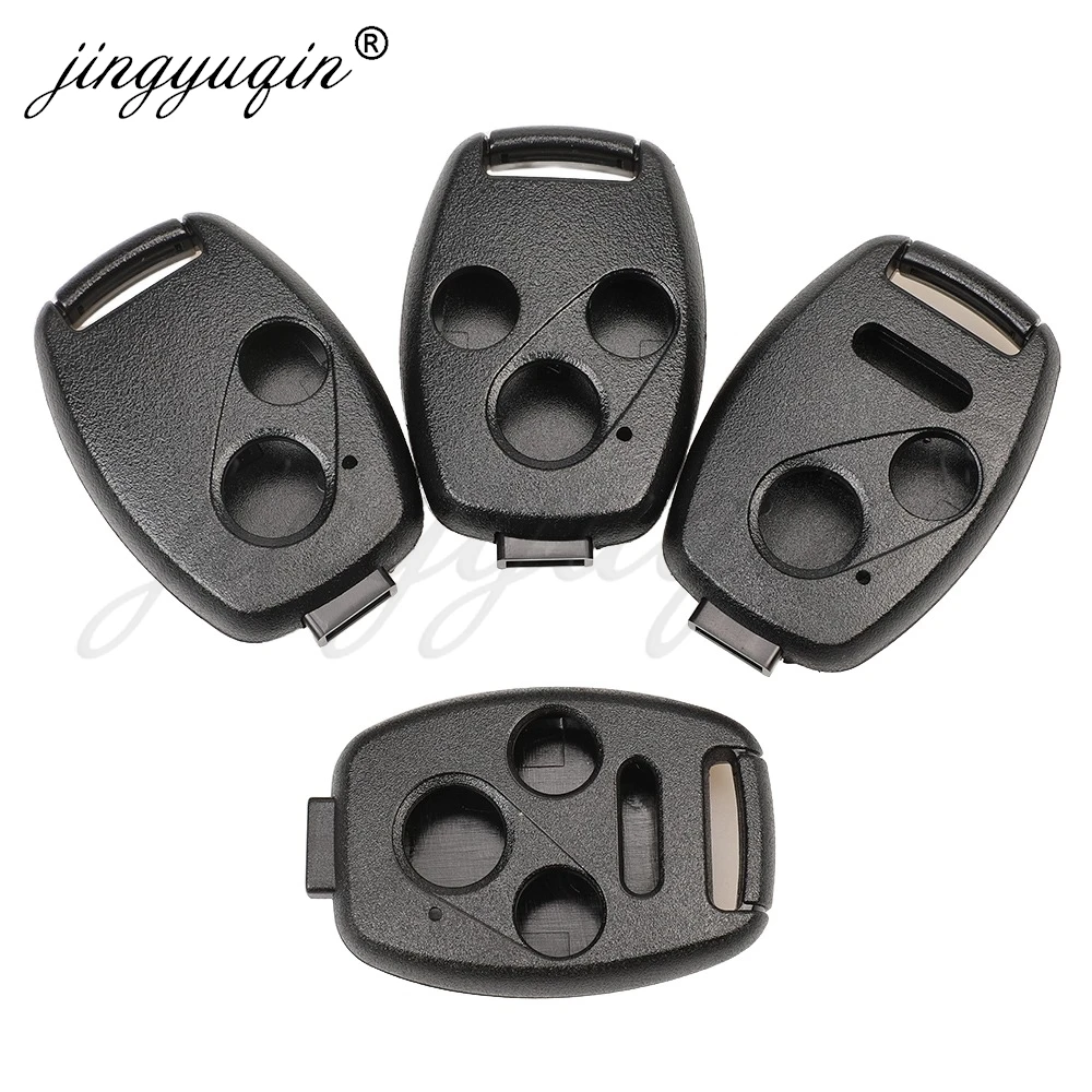 

Чехол для дистанционного ключа jingyuqin для Honda Accord Civic Fit City Odyssey Element CRV Jazz HRV Pilot Fob 2/3/4 кнопки без лезвия