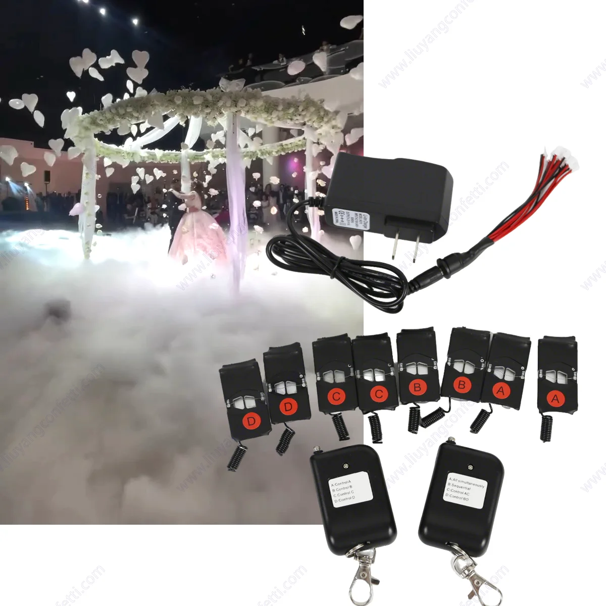 Wedding Remote Control Balloon Kit Explode Blaster Machine Bride Decoration Marriage Bride Couple Entry Christmas New Year Party