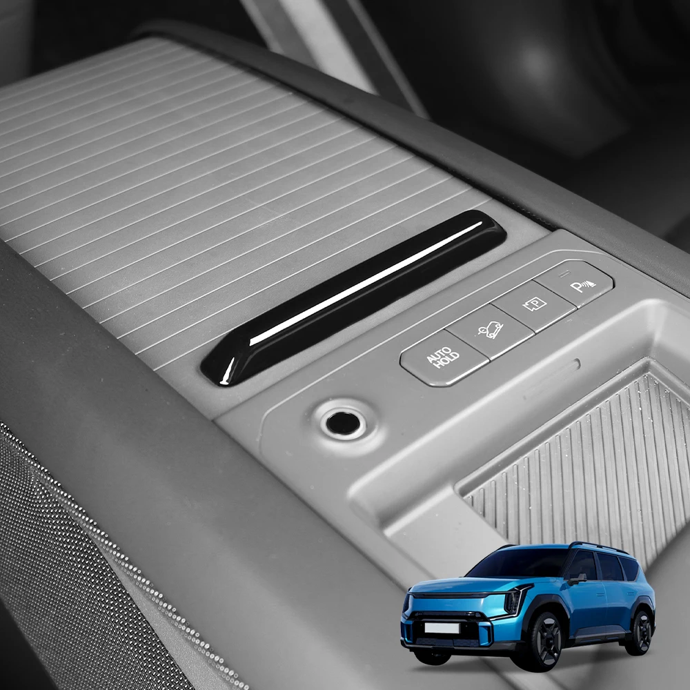 For Kia EV9 2023-2025 LHD/RHD ABS Console Central Decoration Trim Stripes Cover Interior Mouldings Style Auto Accessories