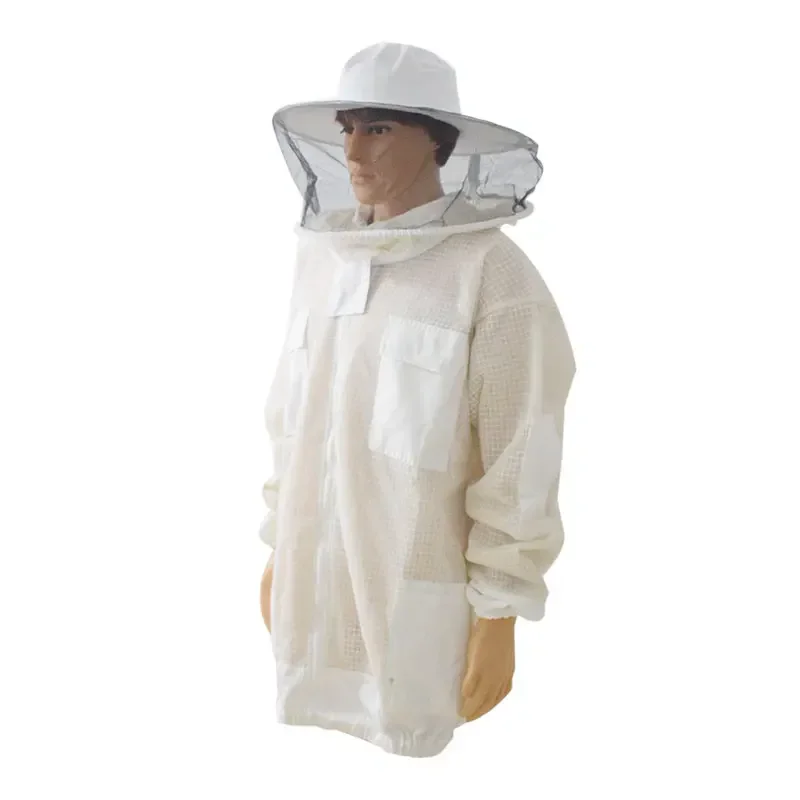 

Beekeeping Anti Bee Suit 3 Layer Breathable Ventilated Beekeeping Clothing Beekeeping Clothes with Removable Safty Veil Hat Suit