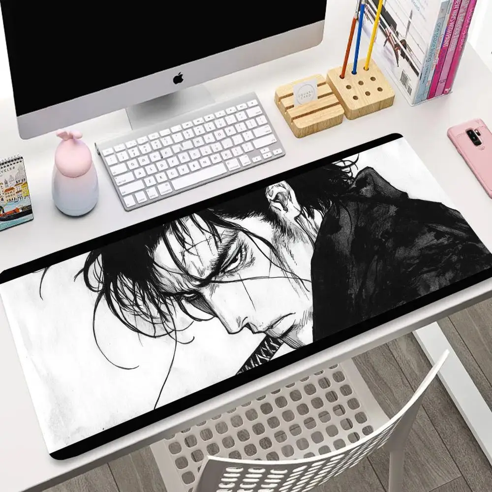 

Cool samurai patterned mouse pad Home office computer desktop mechanical keyboard protection mat extended writing mats XXL