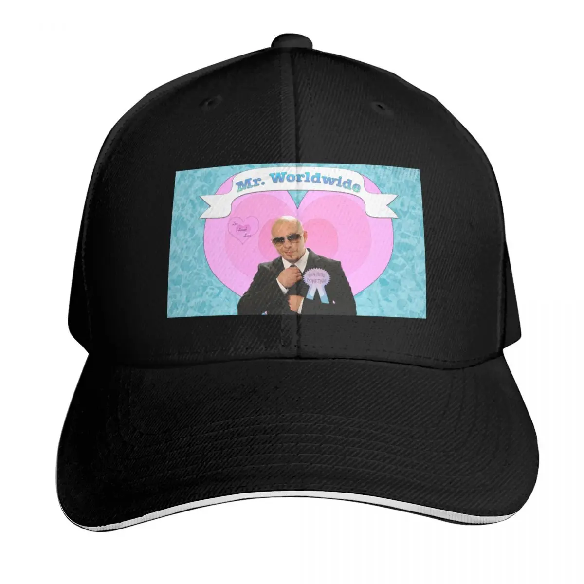 Mr Worldwide Baseball Cap Six Panel Structured Crown Sun Protection UPF 50+ Breathable Mesh Back