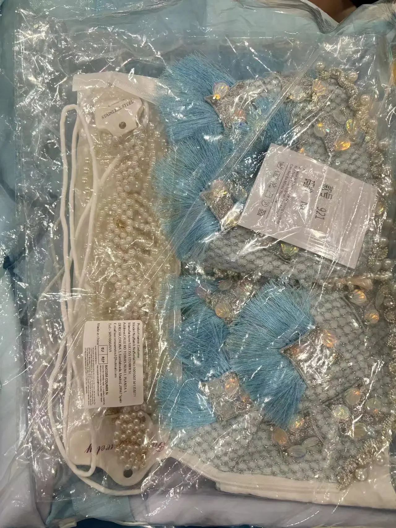 فستان حورية البحر مثير لعام 2025 فستان الأميرة مطرز تدريجيًا مطرزًا أسطوريًا Hanfu بأكمام كبيرة موضة الصناعة الثقيلة