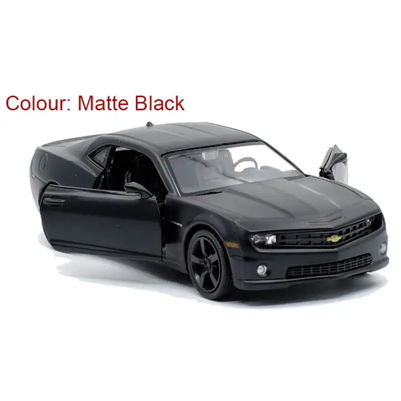 RMZCITY 1:36 Camaro Cool Black Sportwagen Legierung Druckgussauto mit Spielzeug Geschenke Spielzeug für Modellsammlung Kinder zurückziehen