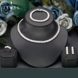 New fashion Women's Jewelry Set For Wedding Cubic Zirconia Romantic Bride Finger Ring Earrings Bracelet Super Quality Gift