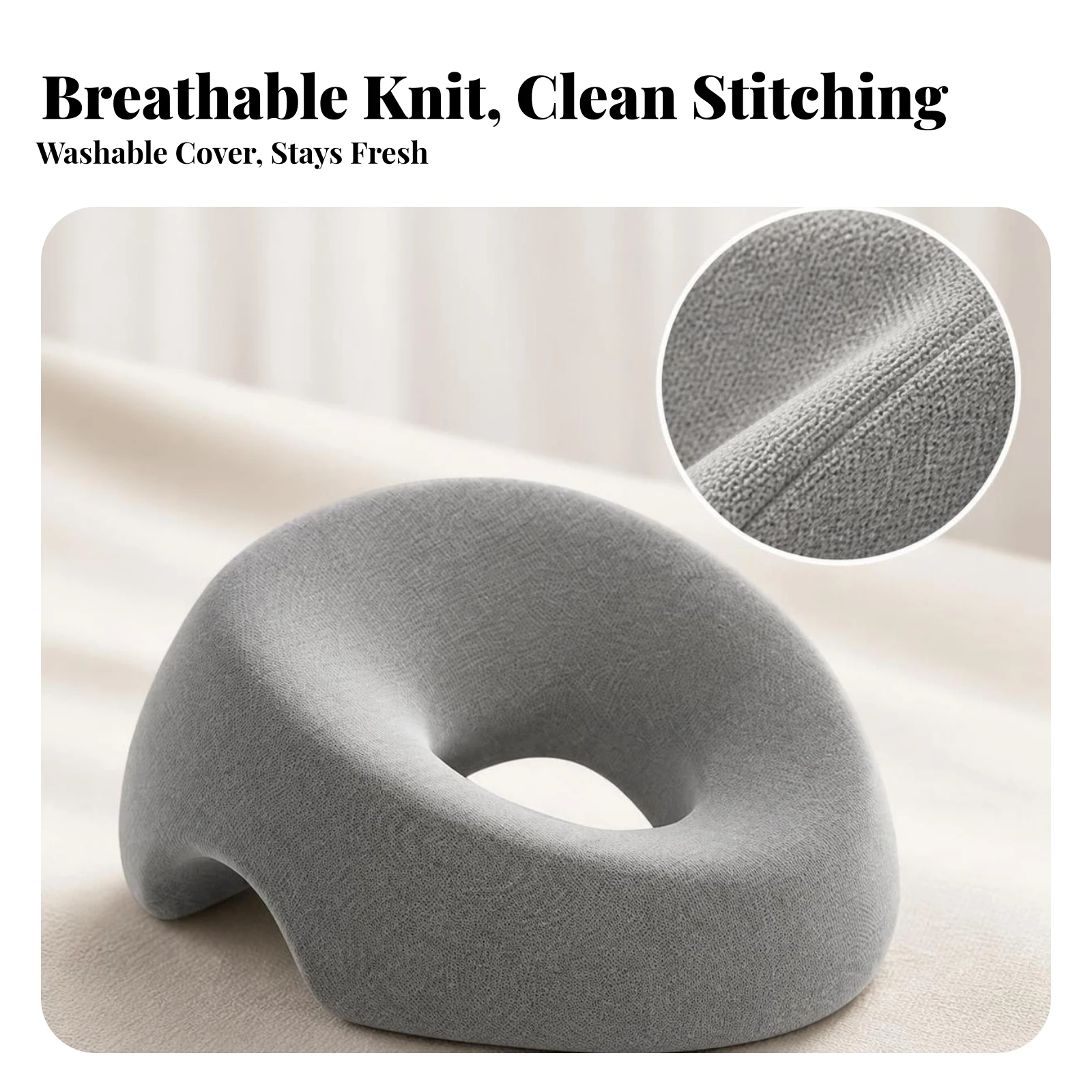 Oval Face Cradle Pillow Supportive Face Pillow with Hollow Center Massage Headrest Lightweight Portable for Estheticians