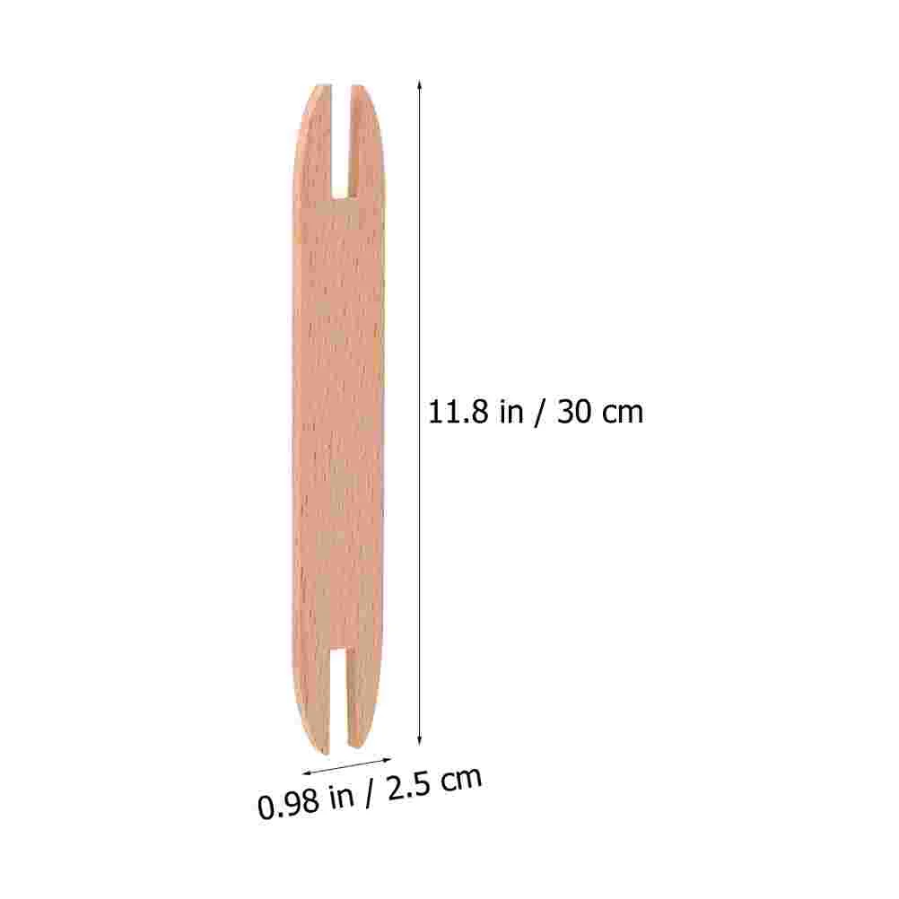 2 pçs ferramentas de tricô shuttle agulhas de tecelagem de madeira varas shuttles naturais com acessórios de costura diy