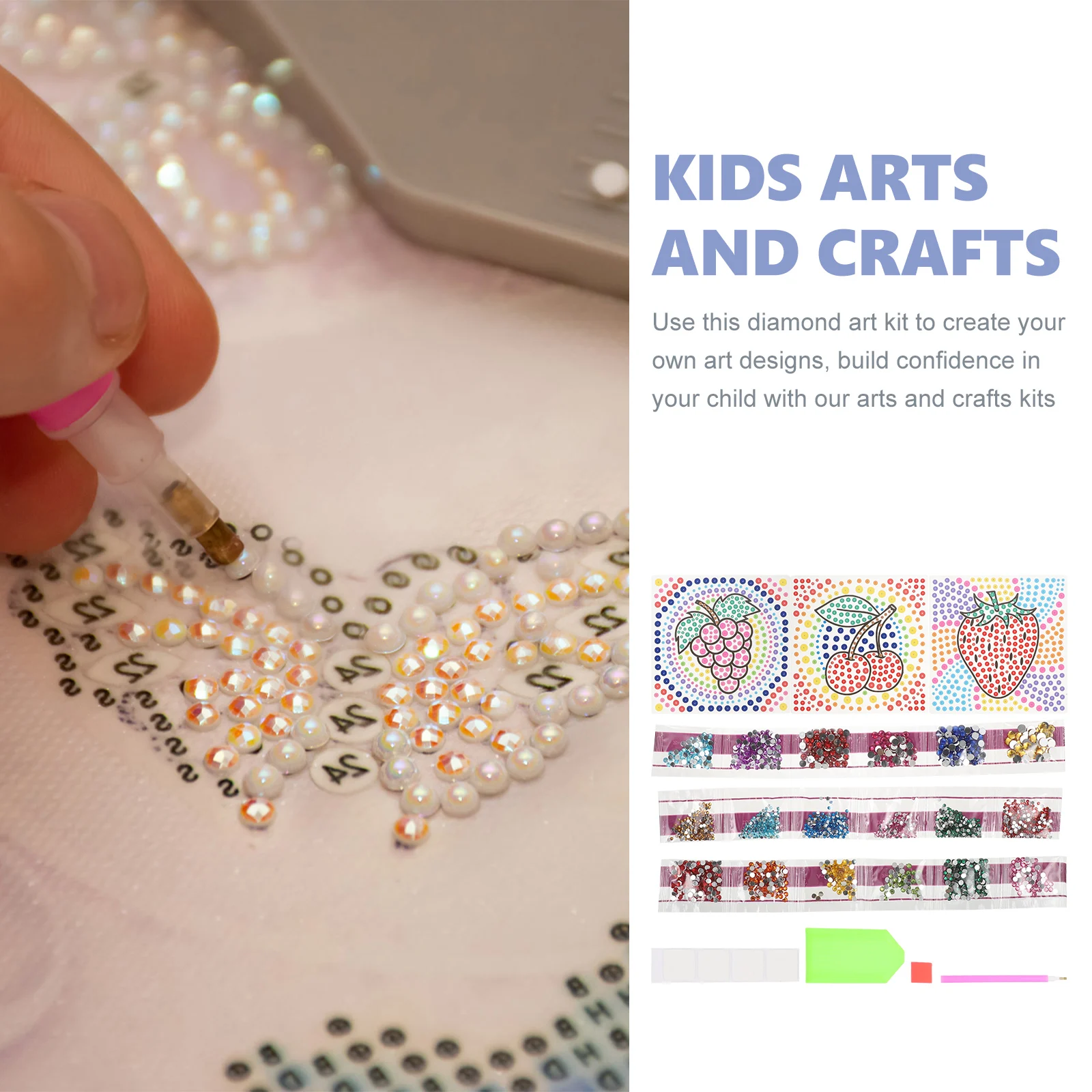 

1 set Diamond Creative Window Painting Sticker Crafts Plastic DIY Craft Toy Gift for Children Girls for Kids