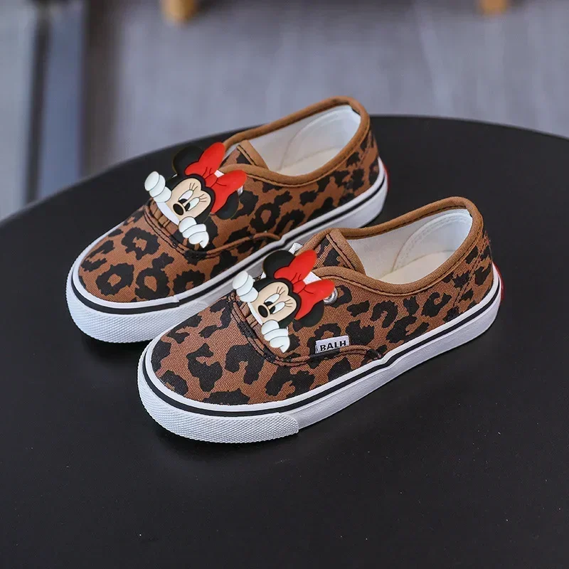 Disney Mickey Mouse Spring  Autumn Casual Shoes Children Canvas Shoes Sneakers Boys Girls Soft Sole Parent-Child Running Shoes