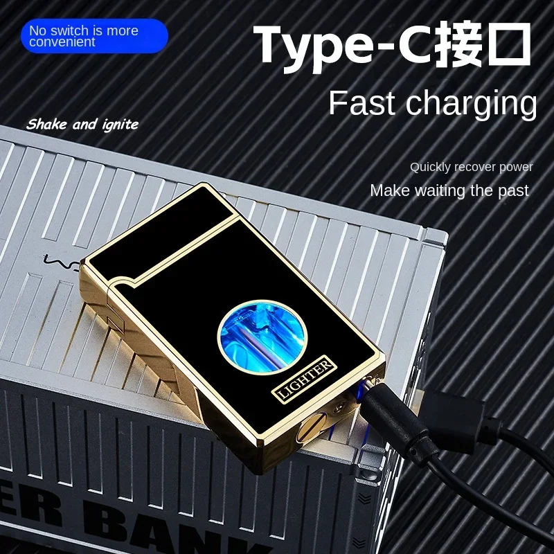 2026 Shake Induction Ignition Kerosenes Lighter Oil-electric Hybrid Intelligent Arc Ignition Lighter Cigarette Accessories