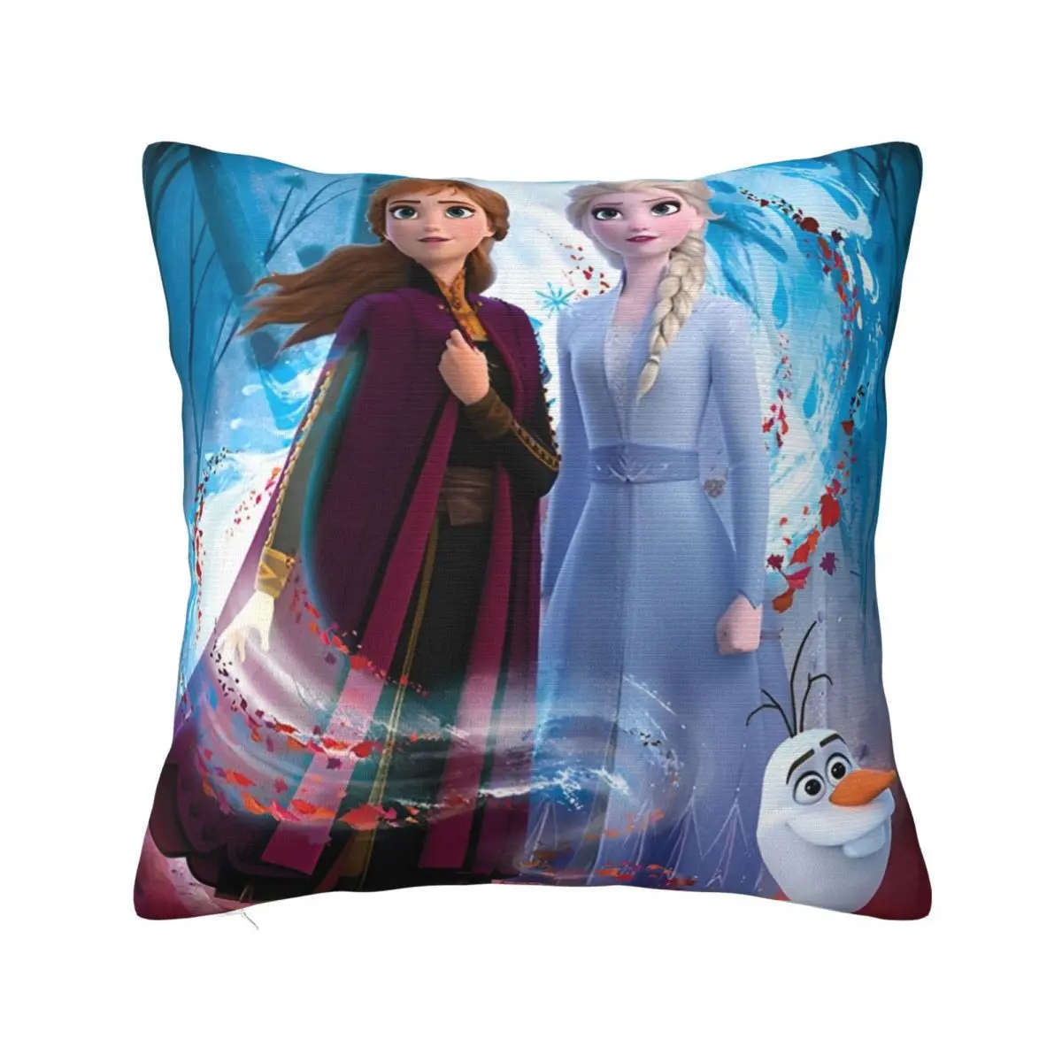 

Frozen Elsa Princess Anna Pillowcase Printing Polyester Cushion Cover Decoration Sister Cartoon Pillow Case Cover Home