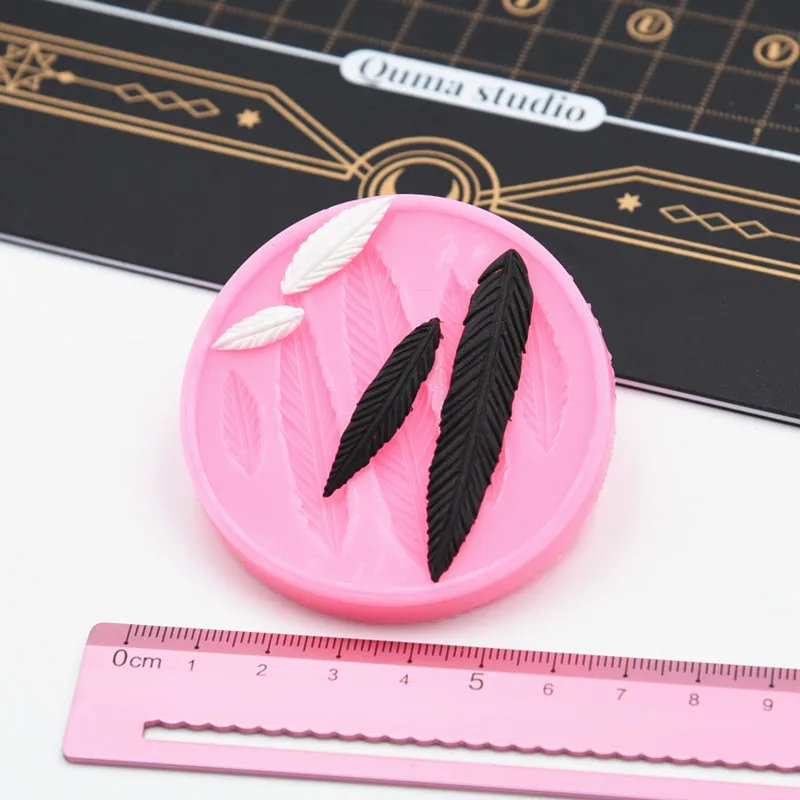 ريشة قالب من السيليكون خفيفة الطين DIY أجنحة الملاك/الشيطان فندان كعكة الديكور الفخار الحرف النمذجة بوليمر كلاي أداة