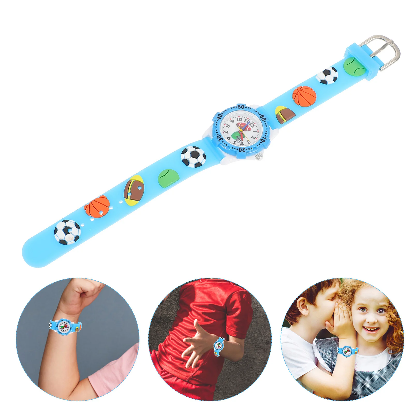 ساعة رياضية كارتون كرة القدم موضوع ساعة اليد براعة رائعة ملابس مريحة هدية ل