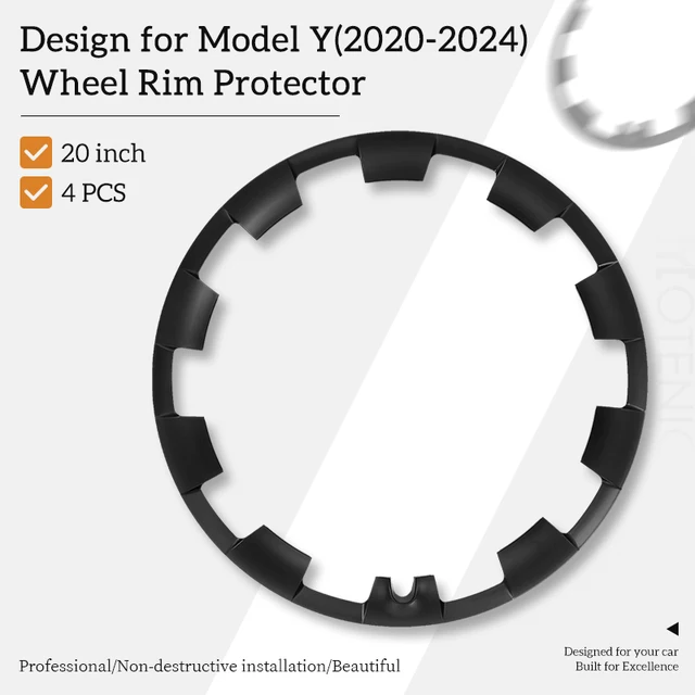 20-calowa ochrona piasty koła dla Tesla Model Y 2020-2024 wydajne ochraniacze felg ABS osłony kół kołpaki