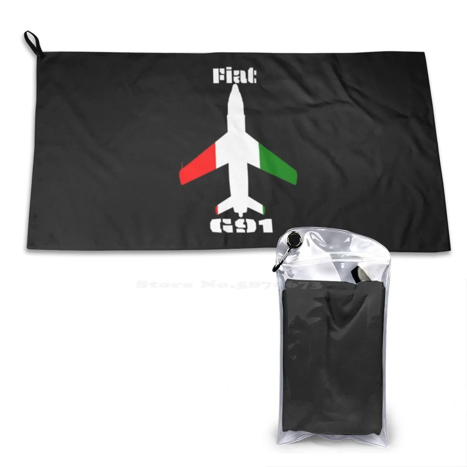 G.91 ( Italy ) Soft Microfiber Fabric Face Towel 91 Airplane Aircraft Aviation Enthusiast Geek Flying Flight Qir Force Italy